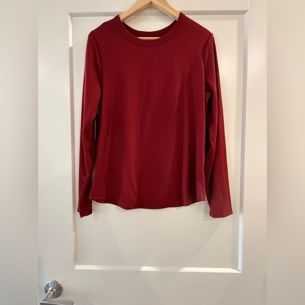 No Boundaries Burgundy Ribbed Top